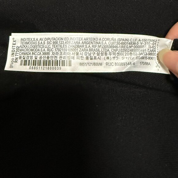 Zara Basic Basic Plain Long Sleeve Sweater in Black - Picture 7 of 8